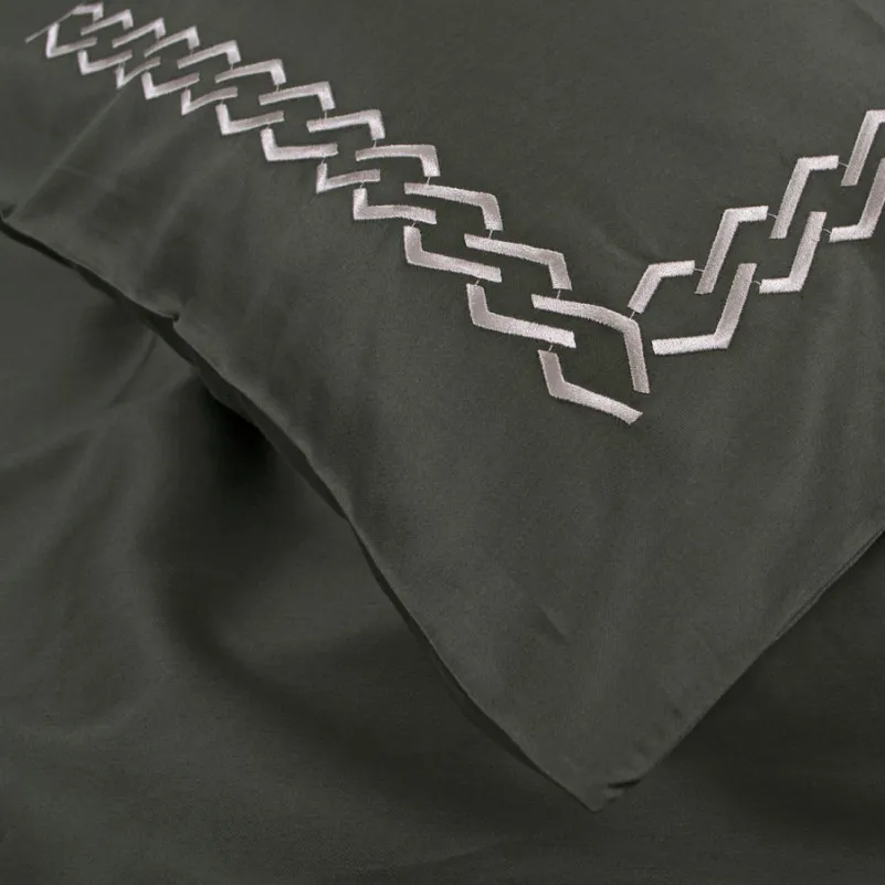 Комплект постельного белья С Satin Elit "Serenity khaki" - 7