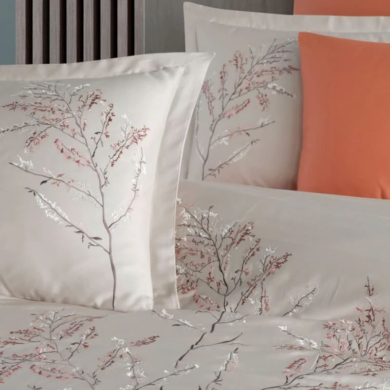 Комплект постільної білизни С Satin Elit "Stems beige" - 2