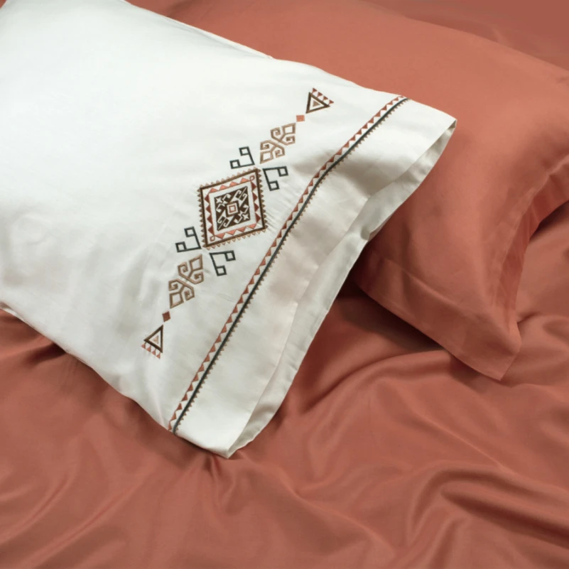 Комплект постельного белья С Satin Elit "Tilbe beige"