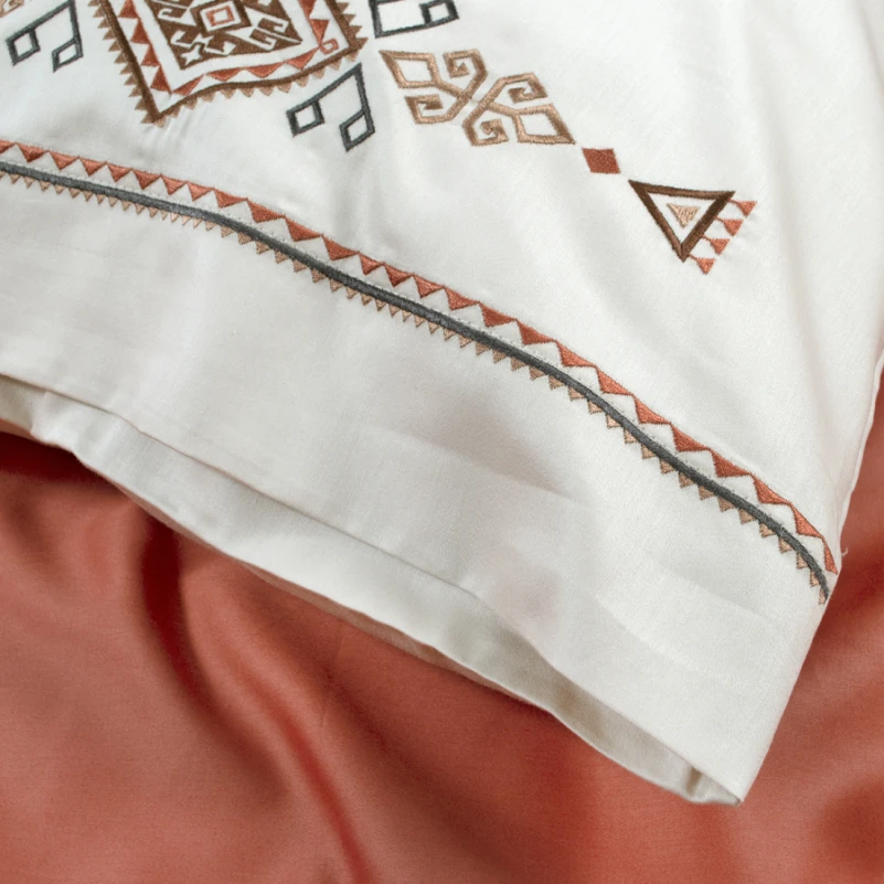 Комплект постельного белья С Satin Elit "Tilbe beige" - 6