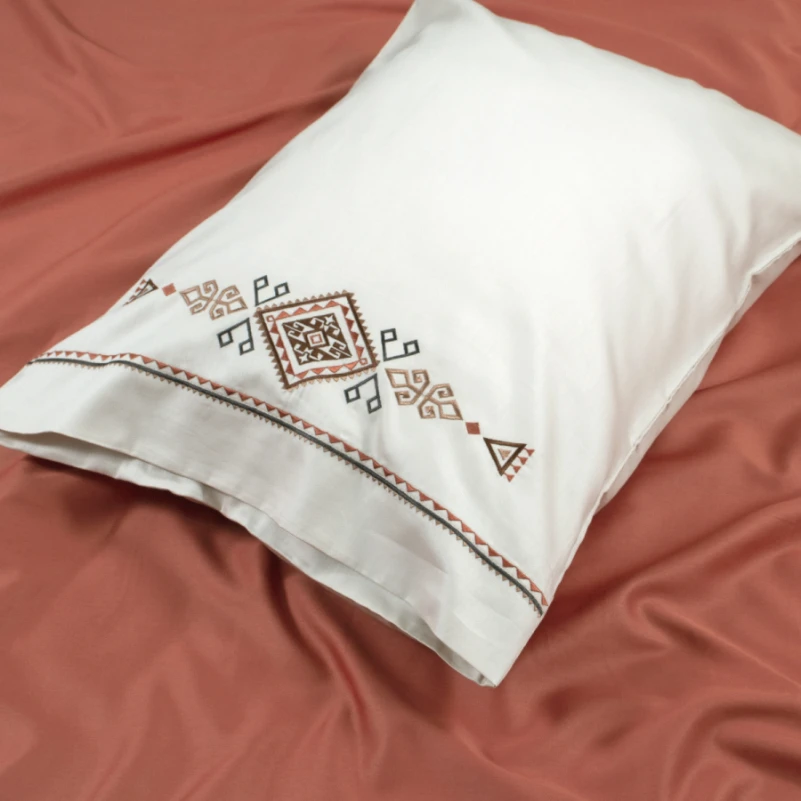 Комплект постельного белья С Satin Elit "Tilbe beige" - 7