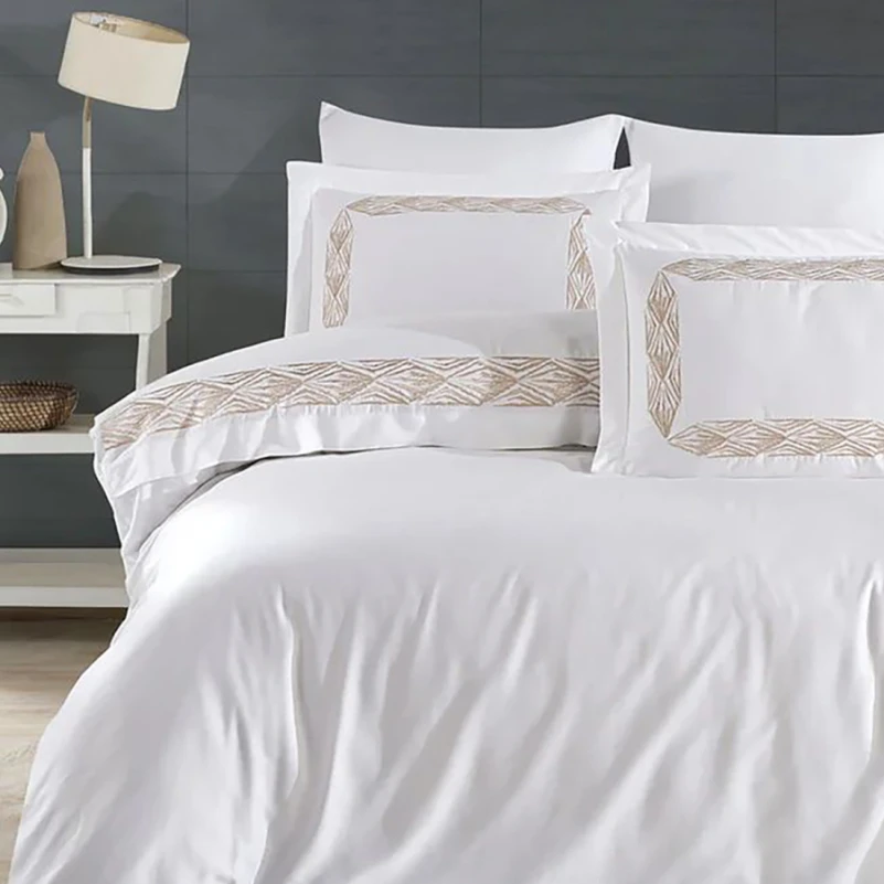 Комплект постільної білизни С Satin Elit "Warmth beige" - 2