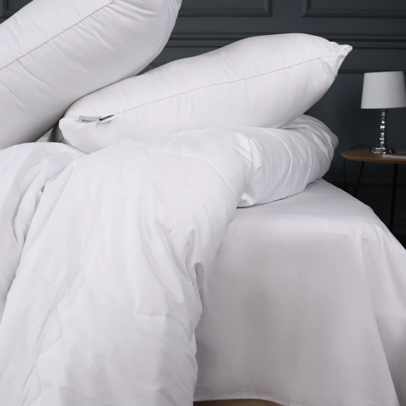 Летний постельный комплект №2964 Line Satin Light Pro 10-001 Snow White "Modal" (одеяло + 2 наволочки) - 4