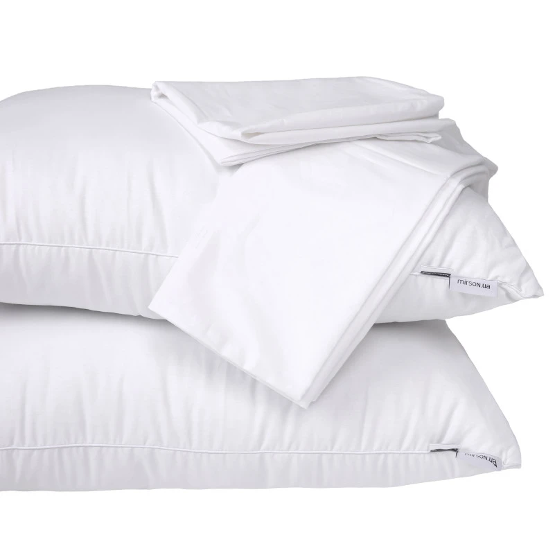 Летний постельный комплект №2964 Line Satin Light Pro 10-001 Snow White "Modal" (одеяло + 2 наволочки) - 7