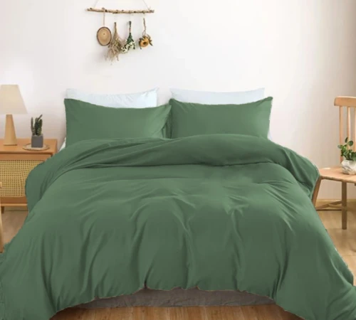 Комплект постільної білизни Satin Light Pro 10-017 Green Olive