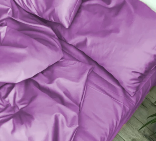 Простынь на резинке Satin Light Pro 10-018 Lilac  - высота 25 см (детские 10 см)