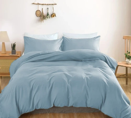 Комплект постільної білизни Satin Light Pro 10-019 Gray-blue