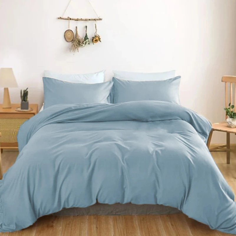 Комплект постільної білизни Satin Light Pro 10-019 Gray-blue