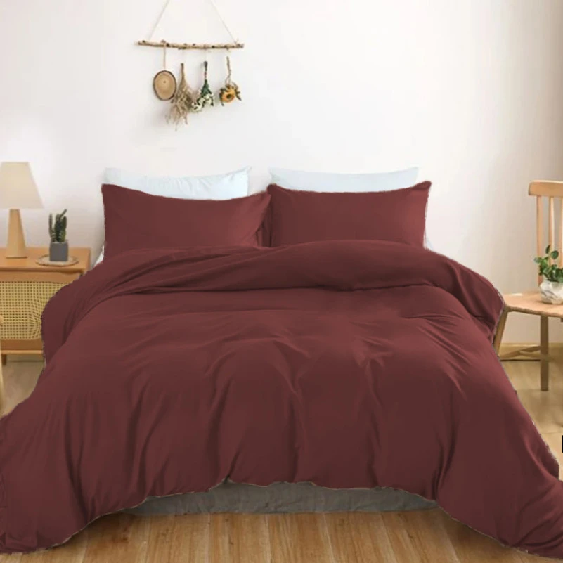 Комплект постільної білизни Satin Light Pro 10-021 Brick red