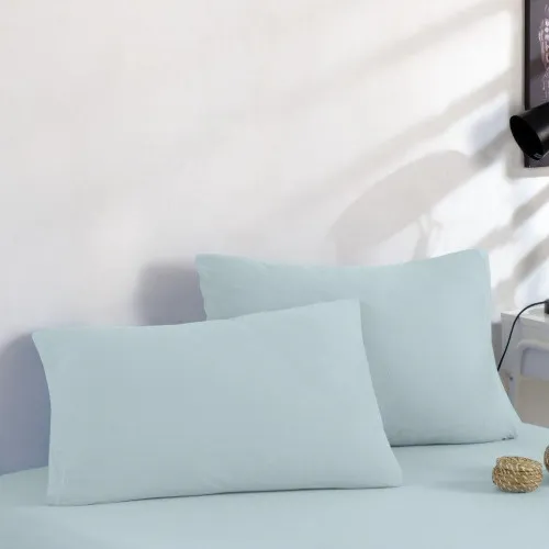 Трикотажный набор К Set of Premium Line "Light Mint" (простынь на резинке - высота 25 см + наволочка 1 шт. 50*70)