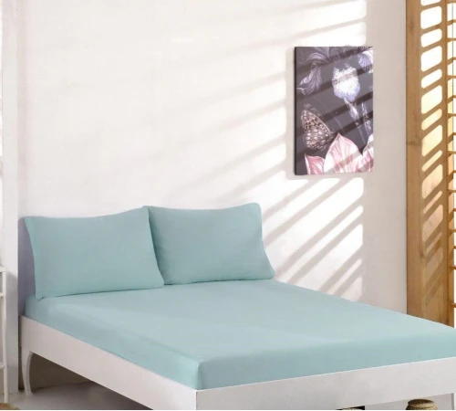 Трикотажный набор К Set of Premium Line "Light Mint" (простынь на резинке - высота 25 см + наволочка 1 шт. 50*70) - 2