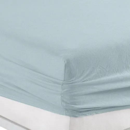 Трикотажный набор К Set of Premium Line "Light Mint" (простынь на резинке - высота 25 см + наволочка 1 шт. 50*70) - 3
