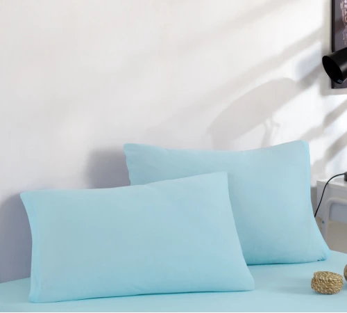 Трикотажный набор К Set of Premium Line "Blue Turquoise" (простынь на резинке - высота 25 см + наволочка 1 шт. 50*70)