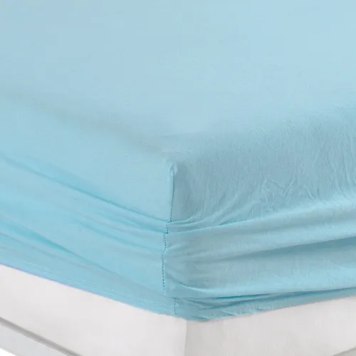 Трикотажный набор К Set of Premium Line "Blue Turquoise" (простынь на резинке - высота 25 см + наволочка 1 шт. 50*70) - 3