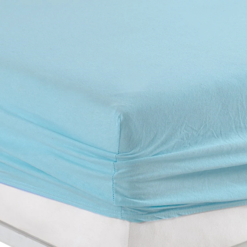 Трикотажный набор К Set of Premium Line "Blue Turquoise" (простынь на резинке - высота 25 см + наволочка 1 шт. 50*70) - 2