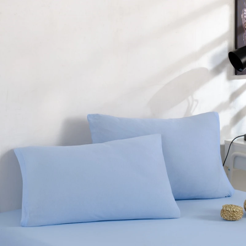 Трикотажный набор К Set of Premium Line "Cold Blue" (простынь на резинке - высота 25 см + наволочка 2 шт. 50*70) - 1