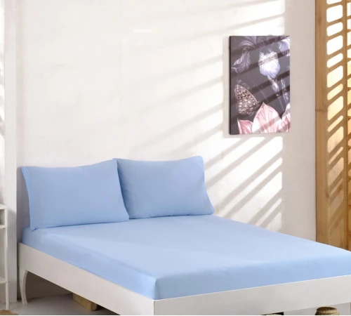 Трикотажный набор К Set of Premium Line "Cold Blue" (простынь на резинке - высота 25 см + наволочка 1 шт. 50*70) - 2