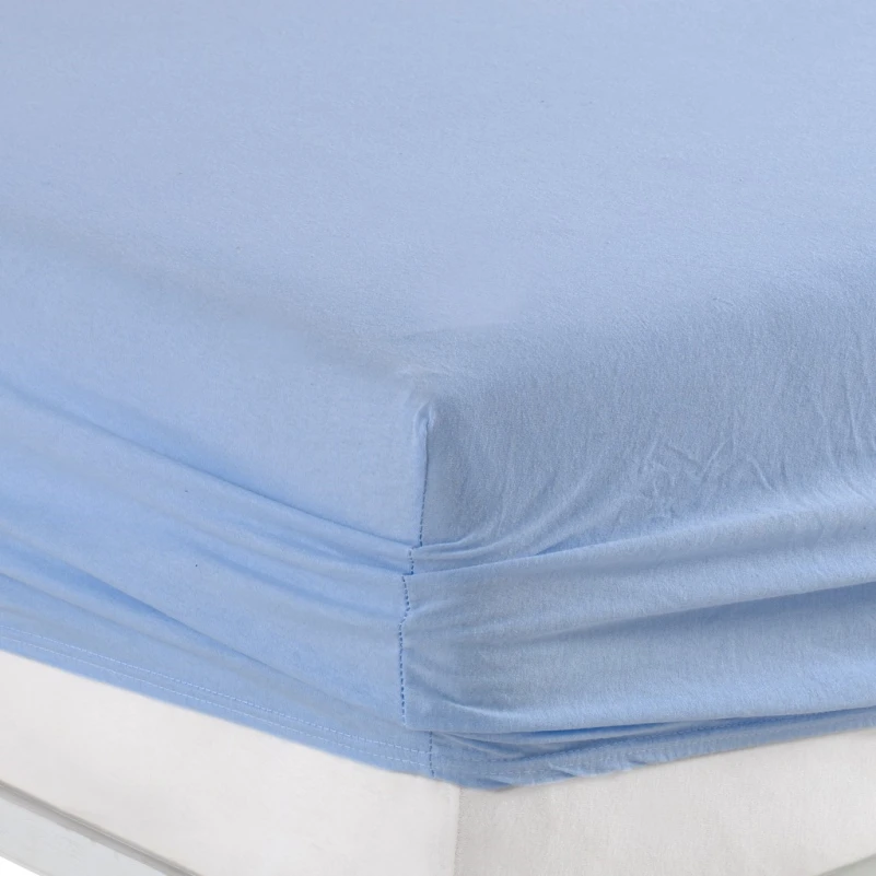 Трикотажный набор К Set of Premium Line "Cold Blue" (простынь на резинке - высота 25 см + наволочка 2 шт. 50*70) - 2