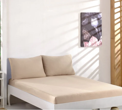 Трикотажный набор К Set of Premium Line "Pale Brown" (простынь на резинке - высота 25 см + наволочка 1 шт. 50*70) - 2