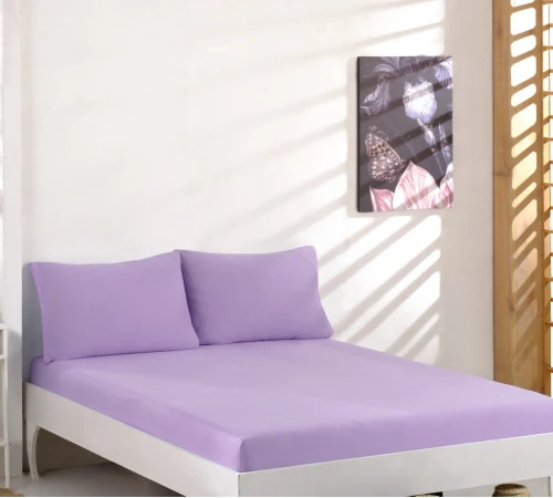 Трикотажный набор К Set of Premium Line "Violet" (простынь на резинке - высота 25 см + наволочка 1 шт. 50*70) - 2