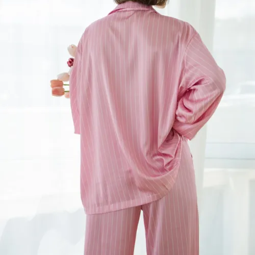 Пижама женская шелк Армани + платок "Shawl Pink" - 4