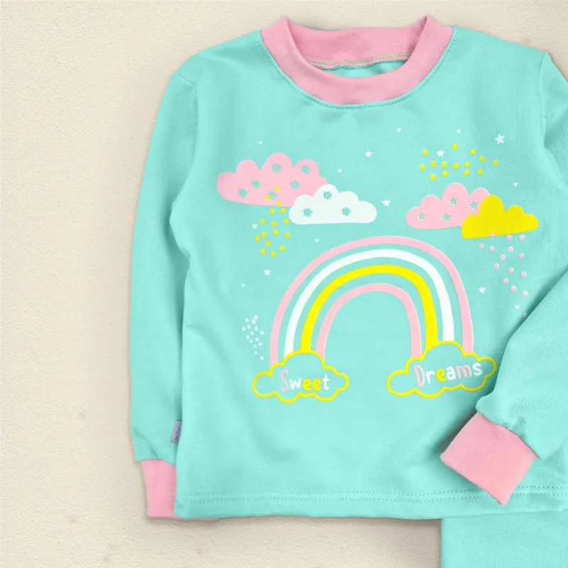 Пижама детская теплая для девушек "Shooting Star" rainbow - 1