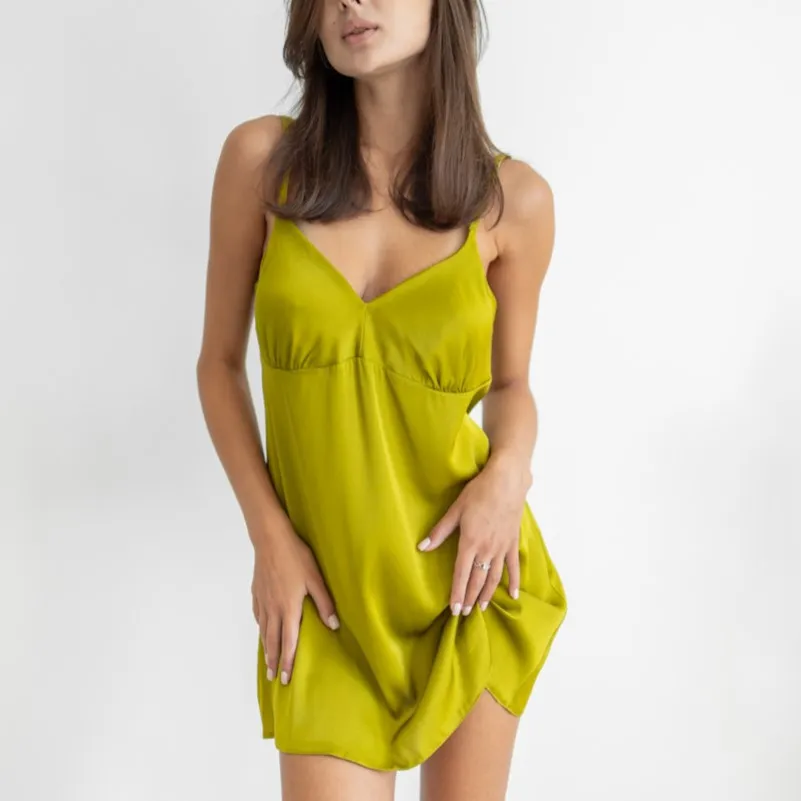 Нічна сорочка "Silk Alessia" green - 3