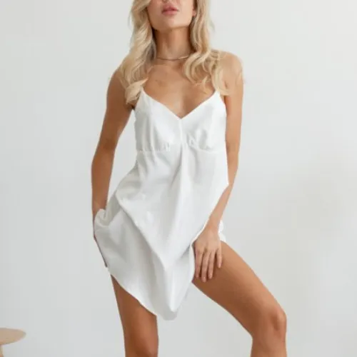 Ночная рубашка "Silk Alessia" white