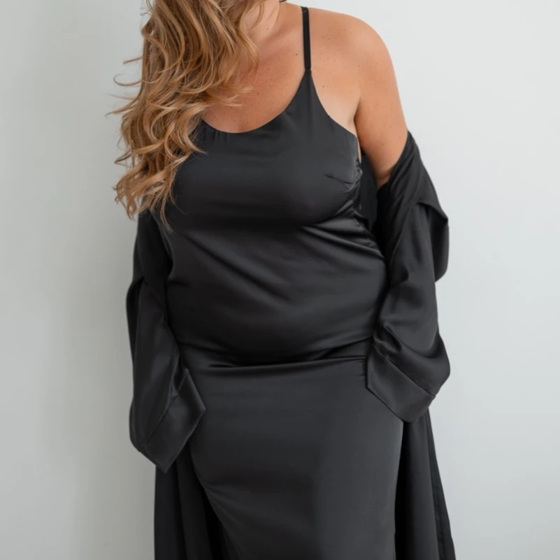 Ночная рубашка "Silk Chiara" black - 1