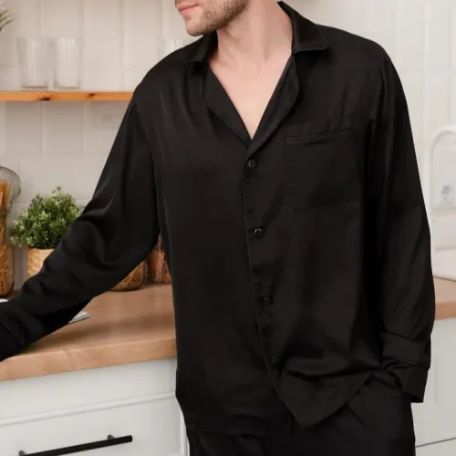 Піжама чоловіча Шовк С "Silk men's" black - 5