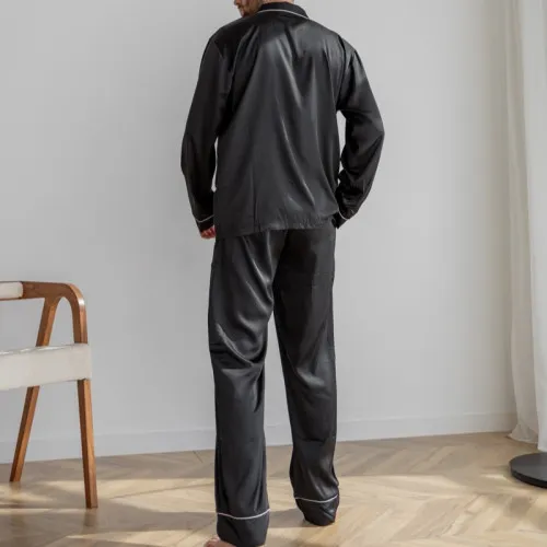 Піжама чоловіча "Silk set" black - 2