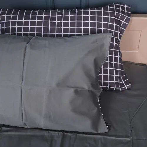 Наволочка Сатин 22-1372 Silver Checkered