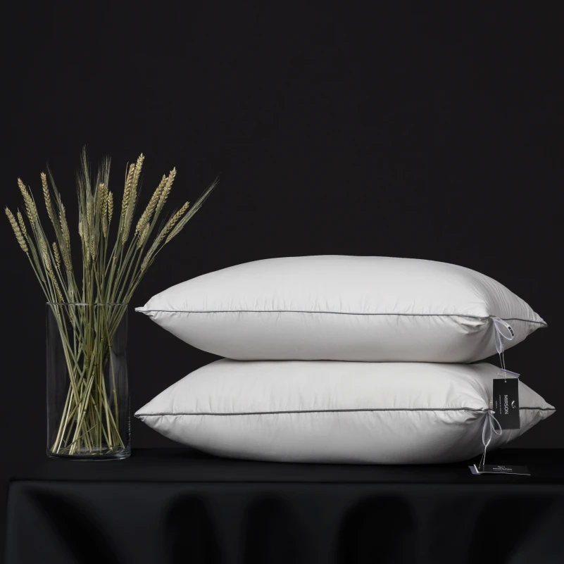 Подушка шерстяная Silver Cloud №1022 шерсть сатин (средняя) - 5