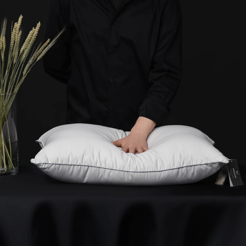 Подушка шерстяная Silver Cloud №1022 шерсть сатин (средняя) - 6