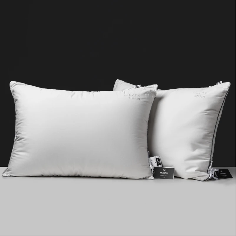 Подушка шерстяная Silver Cloud №1022 шерсть сатин (средняя) - 9