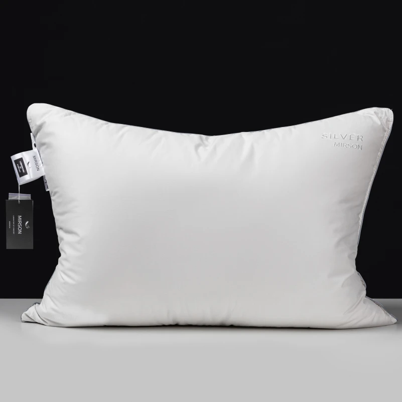 Подушка шерстяная Silver Cloud №1022 шерсть сатин (средняя) - 4