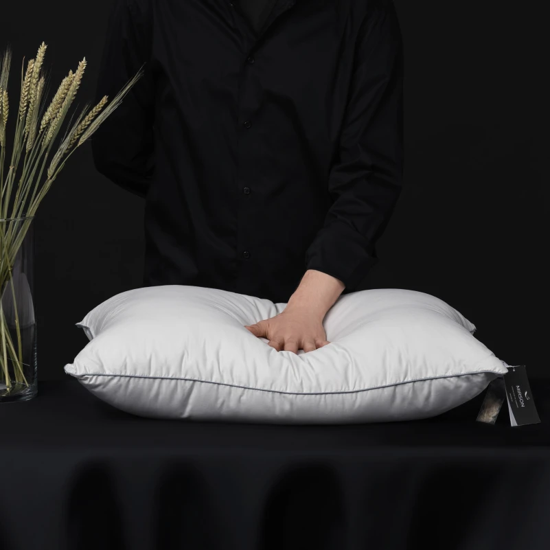 Подушка пуховая Silver Cloud №207 90% пух Premium / 10% перо сатин (средняя) - 6