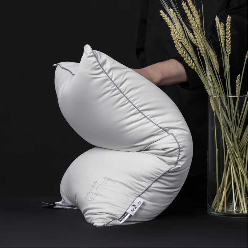 Подушка пуховая Silver Cloud №207 90% пух Premium / 10% перо сатин (средняя) - 10