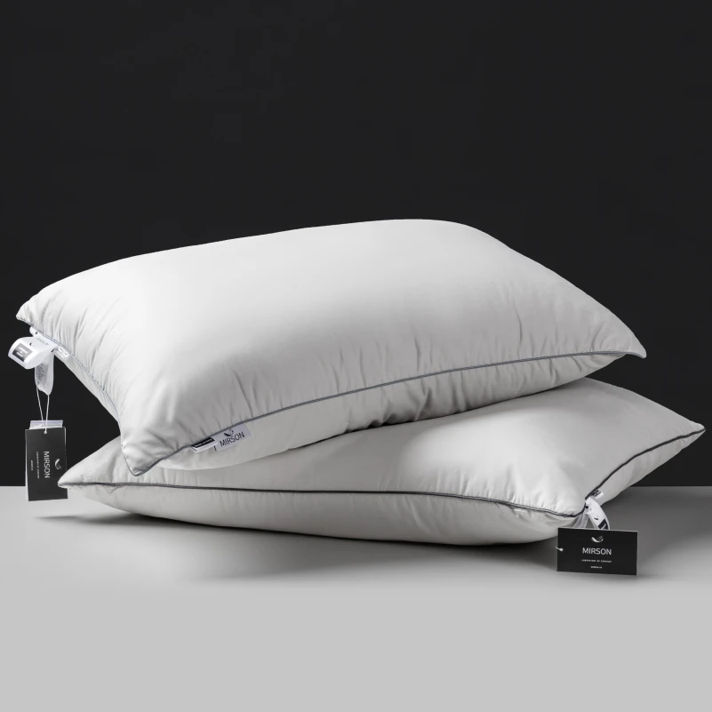 Подушка пуховая Silver Cloud №207 90% пух Premium / 10% перо сатин (средняя) - 11