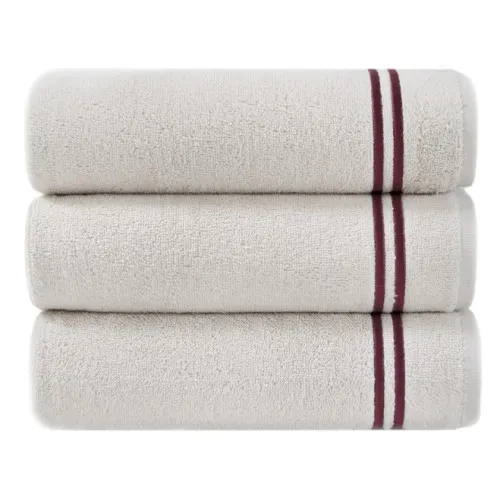 Полотенце С "Simple Luxe beige/bordo"