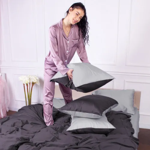 Наволочка Сатин 0251+0240 Smoke - 2