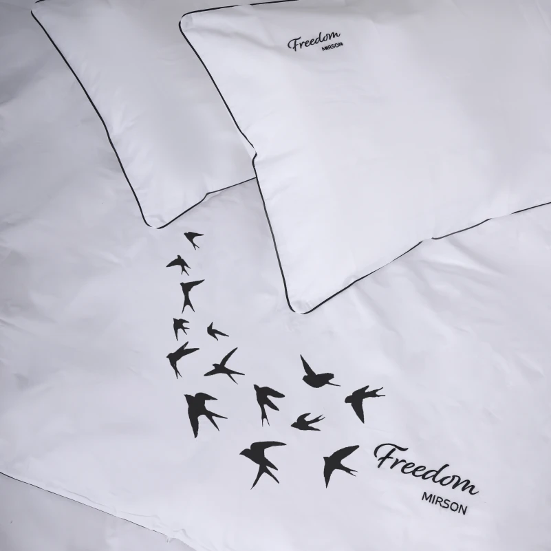 Комплект постільної білизни Сатин 00-0000 Snow White "Freedom"