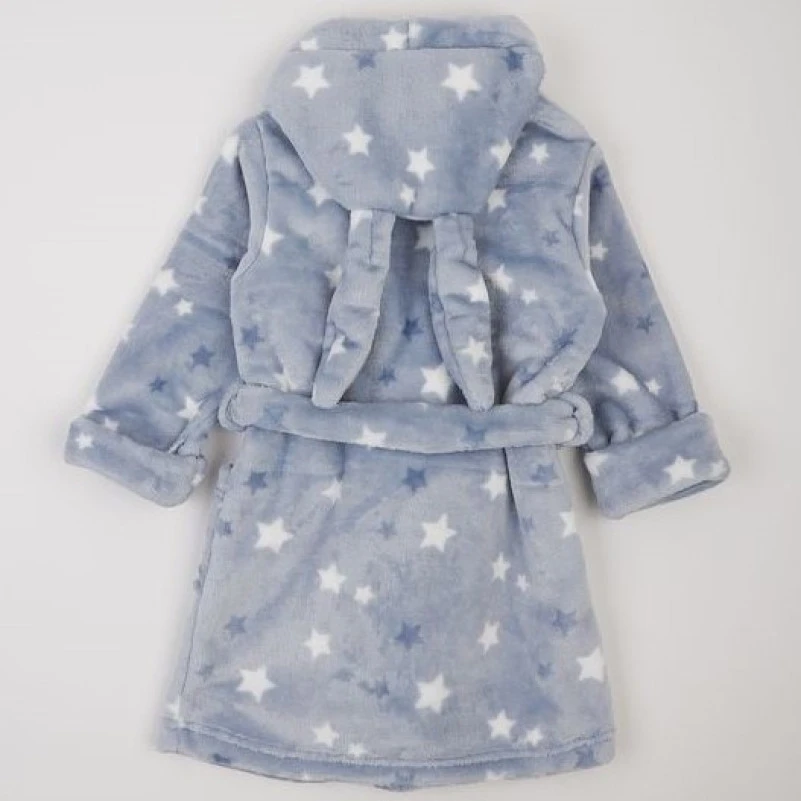  Халат детский утепленный "Snuggle Star" stars on blue - 1