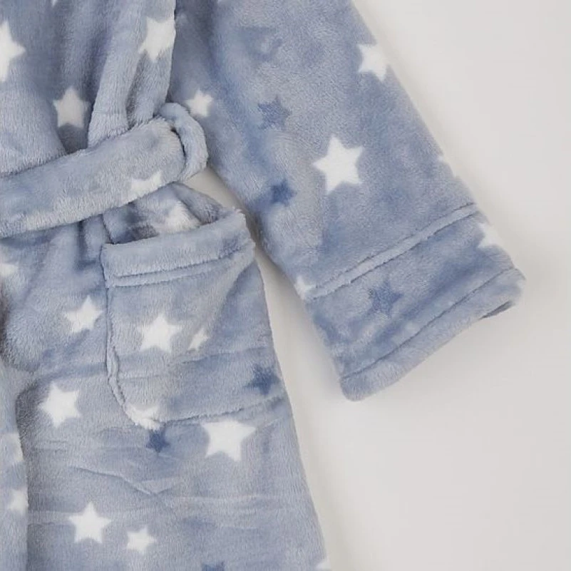  Халат детский утепленный "Snuggle Star" stars on blue - 3