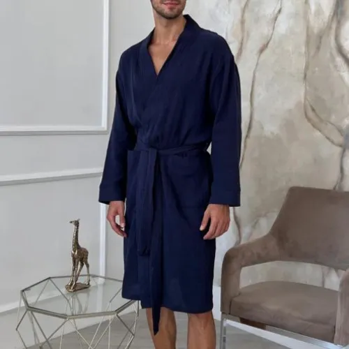 Халат чоловічий С "Soft Muslin" dark blue