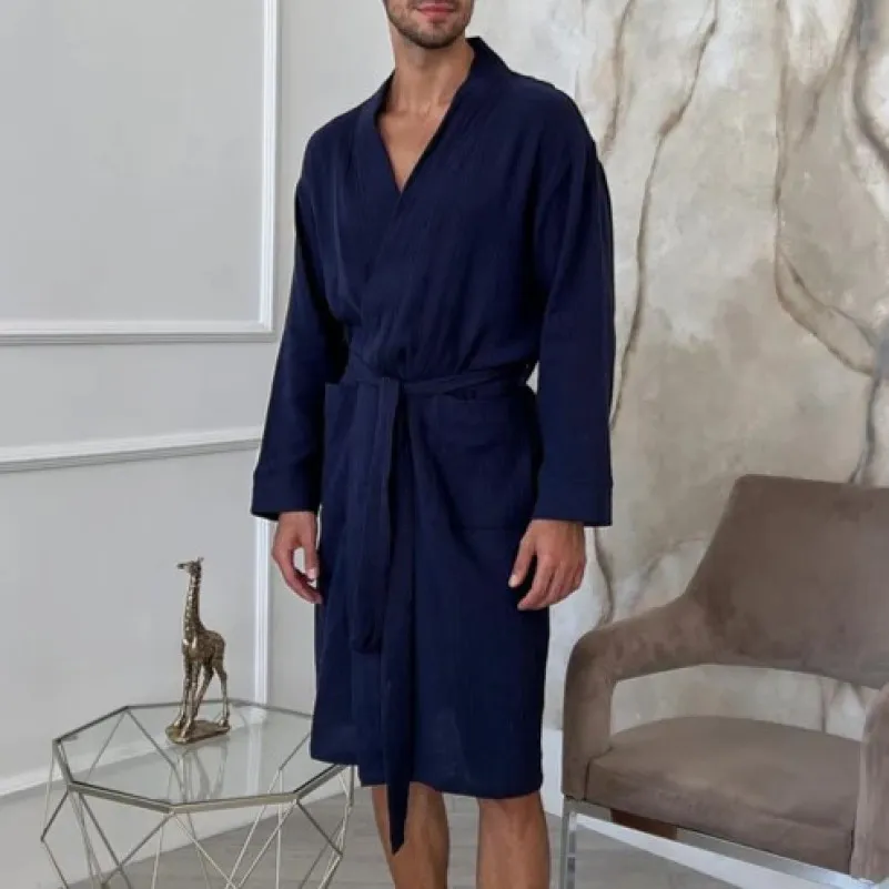 Халат чоловічий С "Soft Muslin" dark blue