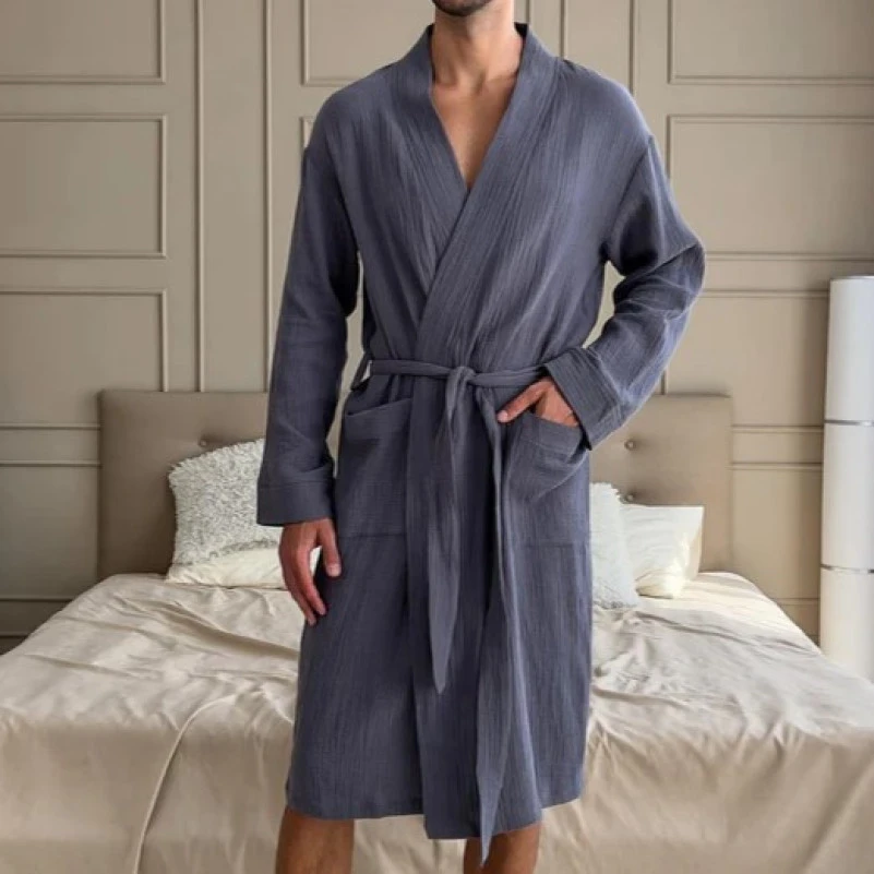 Халат мужской С "Soft Muslin" dark gray