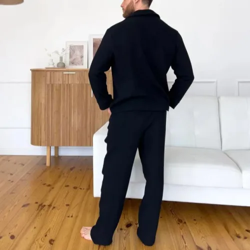 Піжама чоловіча Муслін С "Soft muslin" black - 2