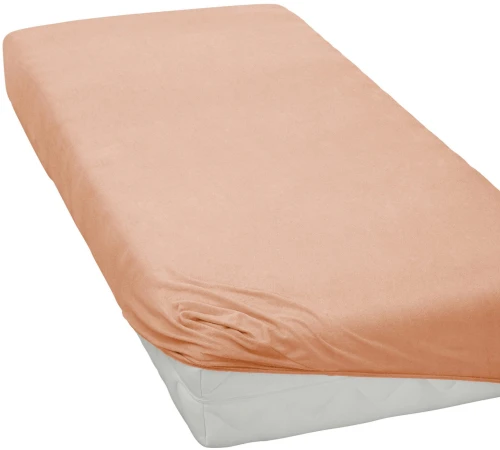 Простынь на резинке К Standart Line "Bright peach" - высота 25 см (детские 15 см)