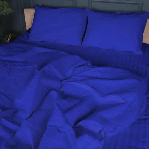 Простирадло на гумці (БЯЗЬ) 17-0609 Stripe Blue - высота 25 см (детские 10 см) - 2